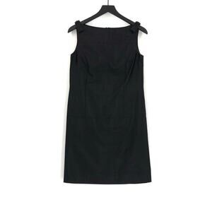 INES DE LA FRESSANGE Vintage Raw Silk Sheath Dress Black FR 36 (6)